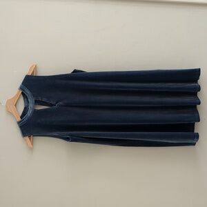 She+Sky Blue Velvet Dress